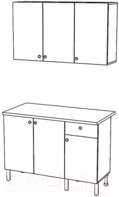 Кухонный гарнитур Горизонт Мебель Point 120