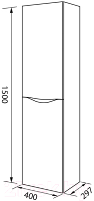 Шкаф-пенал для ванной IDDIS CLO40W0i97