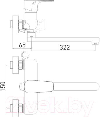 Смеситель Gross Aqua Evo 7121297С-35L(F)