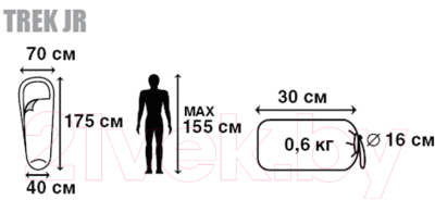 Спальный мешок Jungle Camp Trek JR / 70911