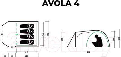 Палатка Trek Planet Avola 4 / 70208