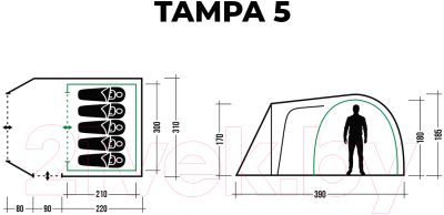 Палатка Trek Planet Tampa 5 / 70218