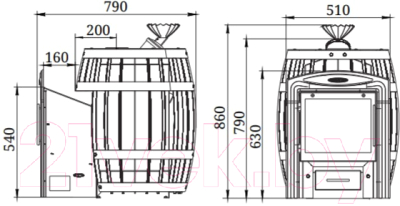Печь-каменка ТМФ Саяны II Inox Витра ЗК 36003 - фото