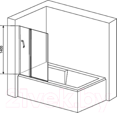 Стеклянная шторка для ванны RGW SC-11 / 03111110-11