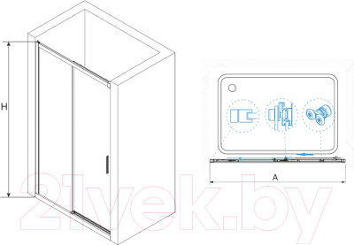 Душевая дверь RGW LE-12 / 34121217-11