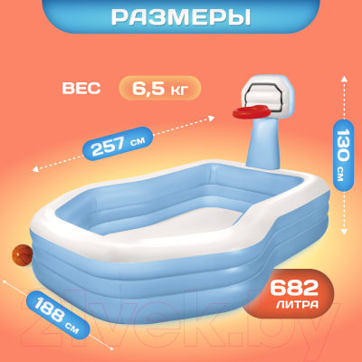 Надувной бассейн Intex Shootin Hoops Family Pool / 57183