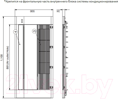 Декоративный корпус кондиционера LG PT-UUC