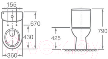 Унитаз напольный Roca Access 34P23800Y
