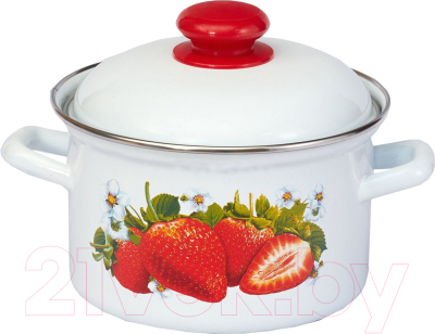 Кастрюля Лысьвенские эмали Сочная клубника С-1608 АП2/4 - фото