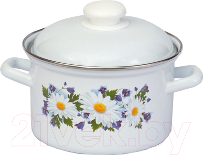 Кастрюля Лысьвенские эмали Ромашковое поле С-1608 АП2/4 - фото