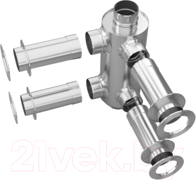 Теплообменник на трубу дымохода ТМФ ф115 1/0.5мм 0.65м нн / 57601 - фото