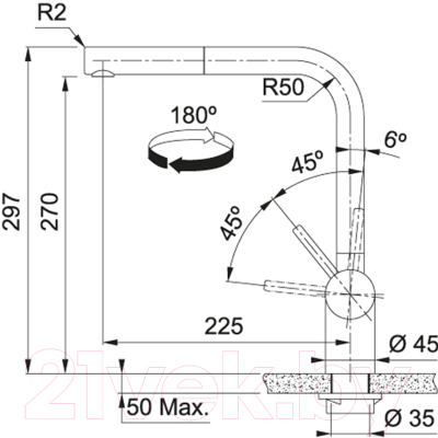 Смеситель Franke Atlas Neo 115.0521.438