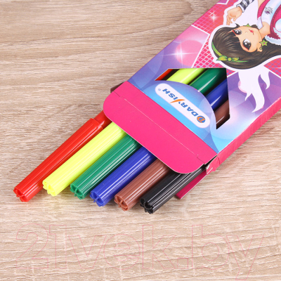 Фломастеры Darvish Для девочек / DV-3601-6A