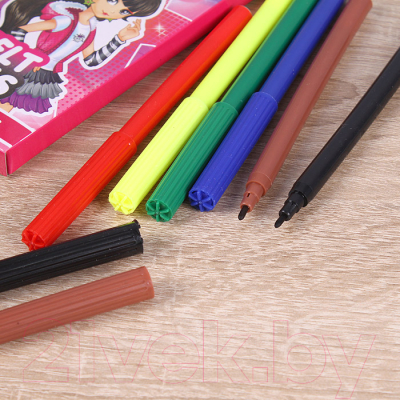 Фломастеры Darvish Для девочек / DV-3601-6A