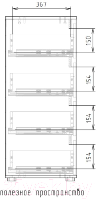 Комод Рэйгрупп Aleksa РГ-04 ARG-4 8110445 (ясень снежный)