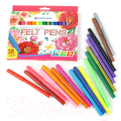 Фломастеры Darvish Для девочек / DV-3601-18A