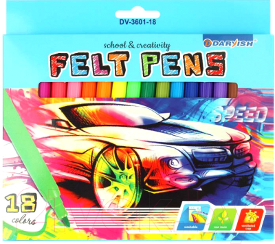 Фломастеры Darvish Для мальчиков / DV-3601-18 - фото