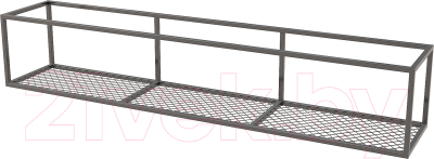 Полка Millwood Loft 1 200x37x37 (металл черный) - фото
