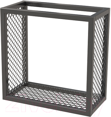Полка Millwood Loft 2 одиночная 40x20x40 (металл черный) - фото