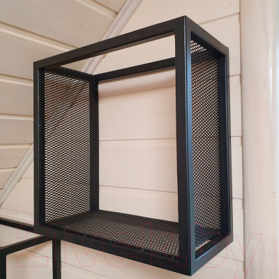 Полка Millwood Loft 2 одиночная 40x20x40 (металл черный)