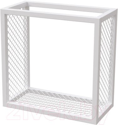Полка Millwood Loft 2 одиночная 40x20x40 (металл белый) - фото