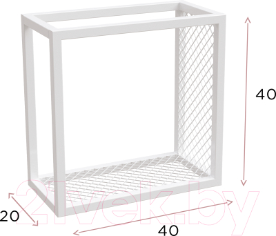 Полка Millwood Loft 3 левая 40x20x40 (металл черный)