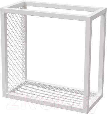 Полка Millwood Loft 3 левая 40x20x40 (металл белый) - фото