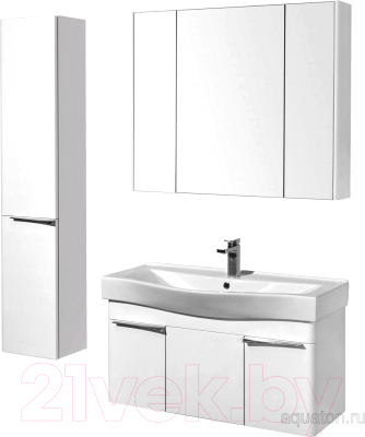 Шкаф с зеркалом для ванной Акватон Беверли 100