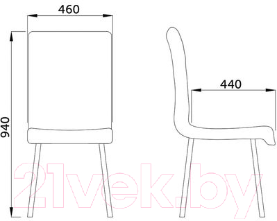 Стул Седия Mira (светло-серый велюр HLR20/черный)