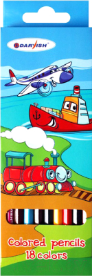 Набор цветных карандашей Darvish Веселое путешествие / DV-4803-18 - фото