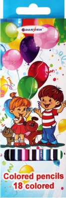 Набор цветных карандашей Darvish Дети / DV-4802-18 - фото