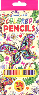Набор цветных карандашей Darvish Бабочка / DV-1069-24 - фото
