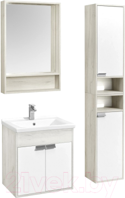 Шкаф с зеркалом для ванной Акватон Флай 60 (1A237602FA860)