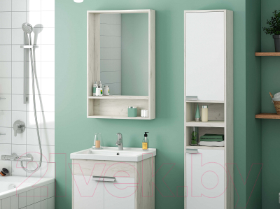 Шкаф с зеркалом для ванной Акватон Флай 60 (1A237602FA860)