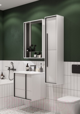 Шкаф с зеркалом для ванной Акватон Ривьера 60 (1A238902RVX20)