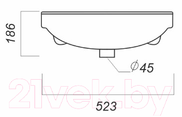 Умывальник Sanita Аттика 50 ATC50SAWB01 + ATCSAPD01