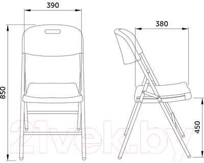 Стул складной AksHome 47x50x84