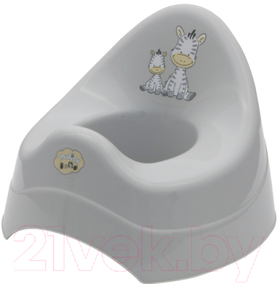 Детский горшок Maltex Зебра / 6500 (серый) - фото
