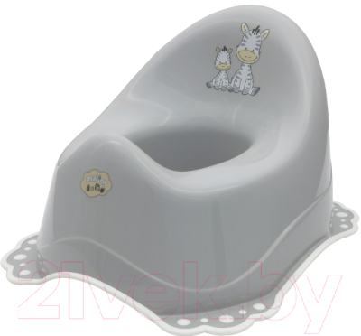 Детский горшок Maltex Зебра / 6517 (серый/белый) - фото