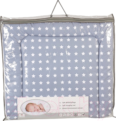 Пеленальный матрас Polini Kids Звезды мягкий 77x72