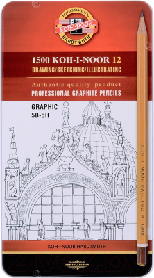Набор простых карандашей Koh-i-Noor 1502/lll Мет - фото
