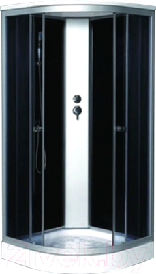 Душевая кабина Coliseum TM-80 (черный/тонированное стекло) - фото