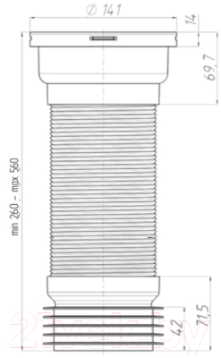 Слив (гофра) Ани Пласт K928