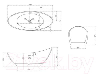 Ванна акриловая Abber AB9233R