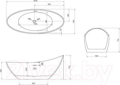 Ванна акриловая Abber AB9233G