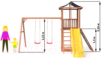 Игровой комплекс National Tree Company СГ1-Р926-Р912-Тент