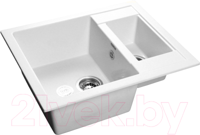 Мойка кухонная GranFest Quadro GF-Q610K (иней) - фото