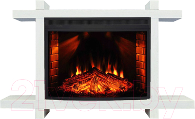 Портал для камина Смолком Tokio R L33/FS33 (бьянко белый) - фото