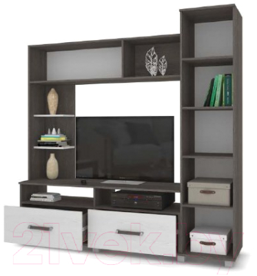 Стенка Modern Виора В78 (анкор темный/анкор светлый)