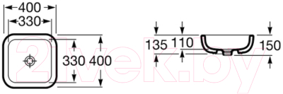 Умывальник Акватон Khroma 40 (7327654000)